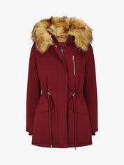 Parka fourrée à capuche - Bordeaux - 1