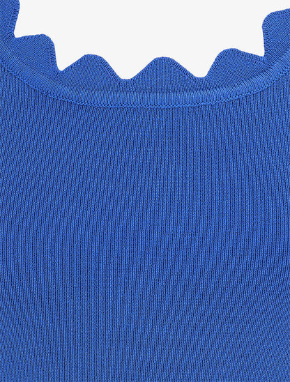 Top en maille sans manches - Bleu roi - 3