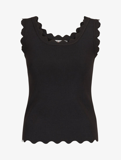 Top en maille sans manches - Noir - 1