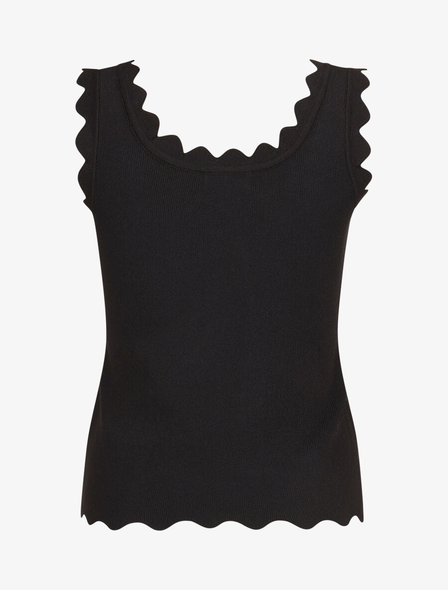 Top en maille sans manches - Noir - 2