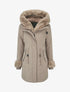 Parka uni à fourrure synthétique amovible - Gris - 1