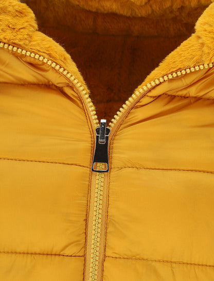 Doudoune reversible à cordons de serrage - Jaune - 3