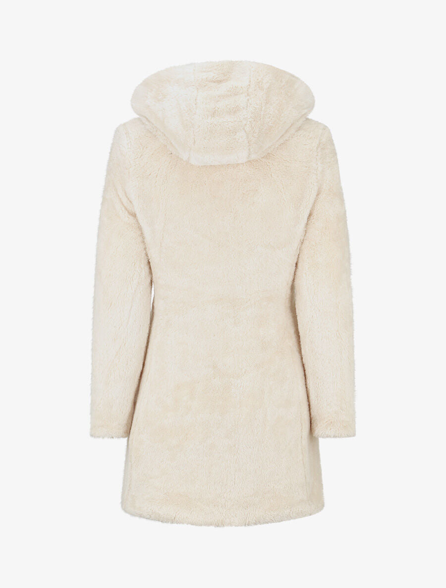 Doudoune réversible uni à capuche - Crème - 5