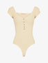 Body uni à manches courtes - Beige - 4