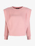 Sweat ample à épaulettes - Rose - 1