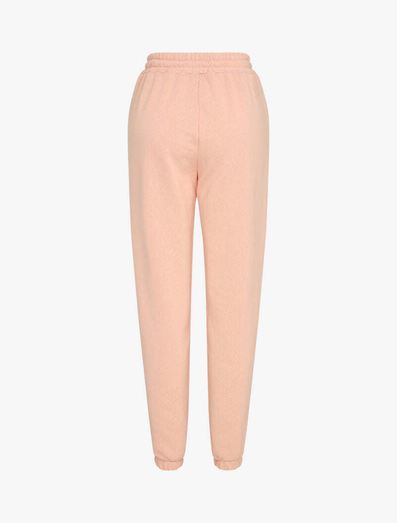Jogging uni à broderie - Rose poudré - 3