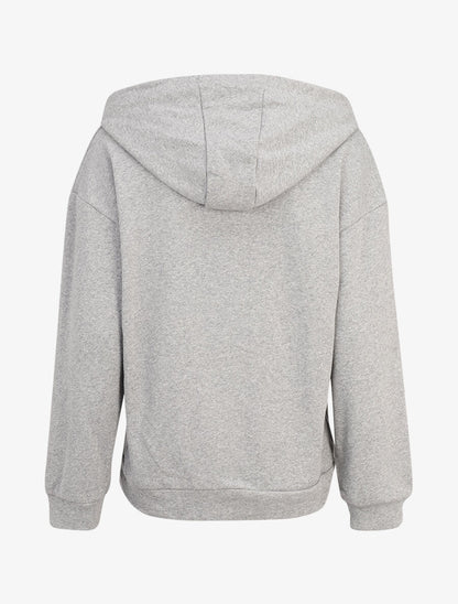 Sweat à capuche zippé - Gris chiné - 2