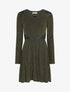 Robe patineuse irisée à détail en simili - Noir/doré - 1