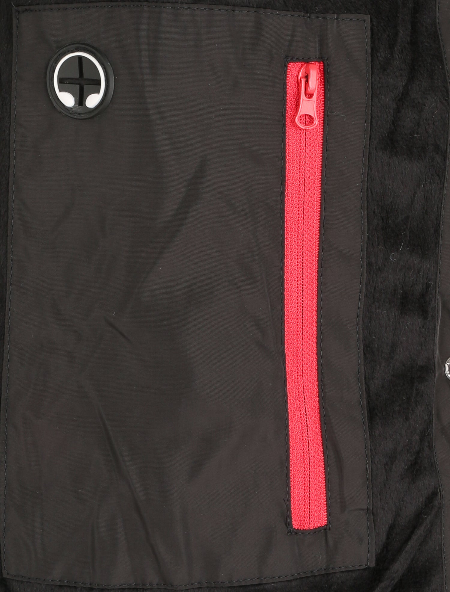 Doudoune fourrée à coutures en V - Noir - 3