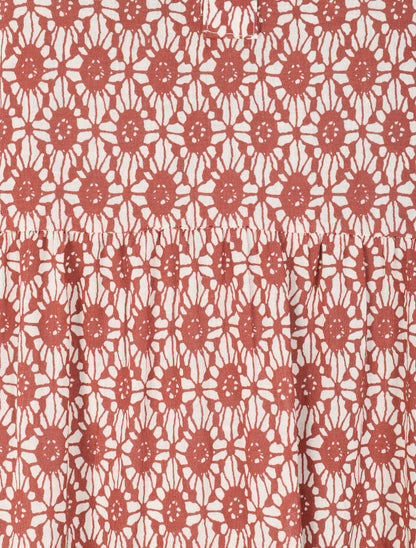 Robe longue à imprimé baroque - Vieux rose - 3