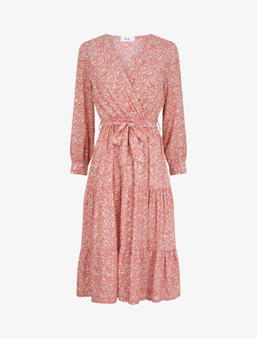 Robe longue patineuse imprimé fleurs d&