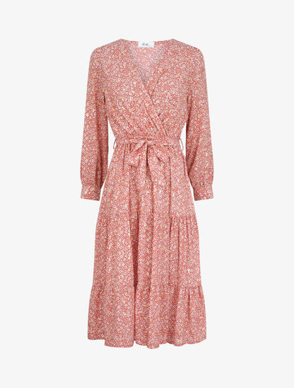 Robe longue patineuse imprimé fleurs d&