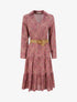 Robe longue à imprimé fleurs des champs - Vieux rose - 1