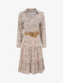 Robe longue à imprimé fleurs des champs - Beige - 5
