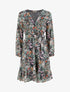 Robe longue à imprimé fleuri - Noir - 1