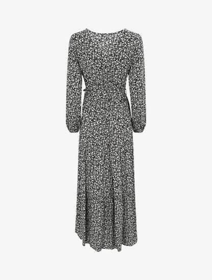 Robe longue à imprimé multi-fleurs - Noir - 2