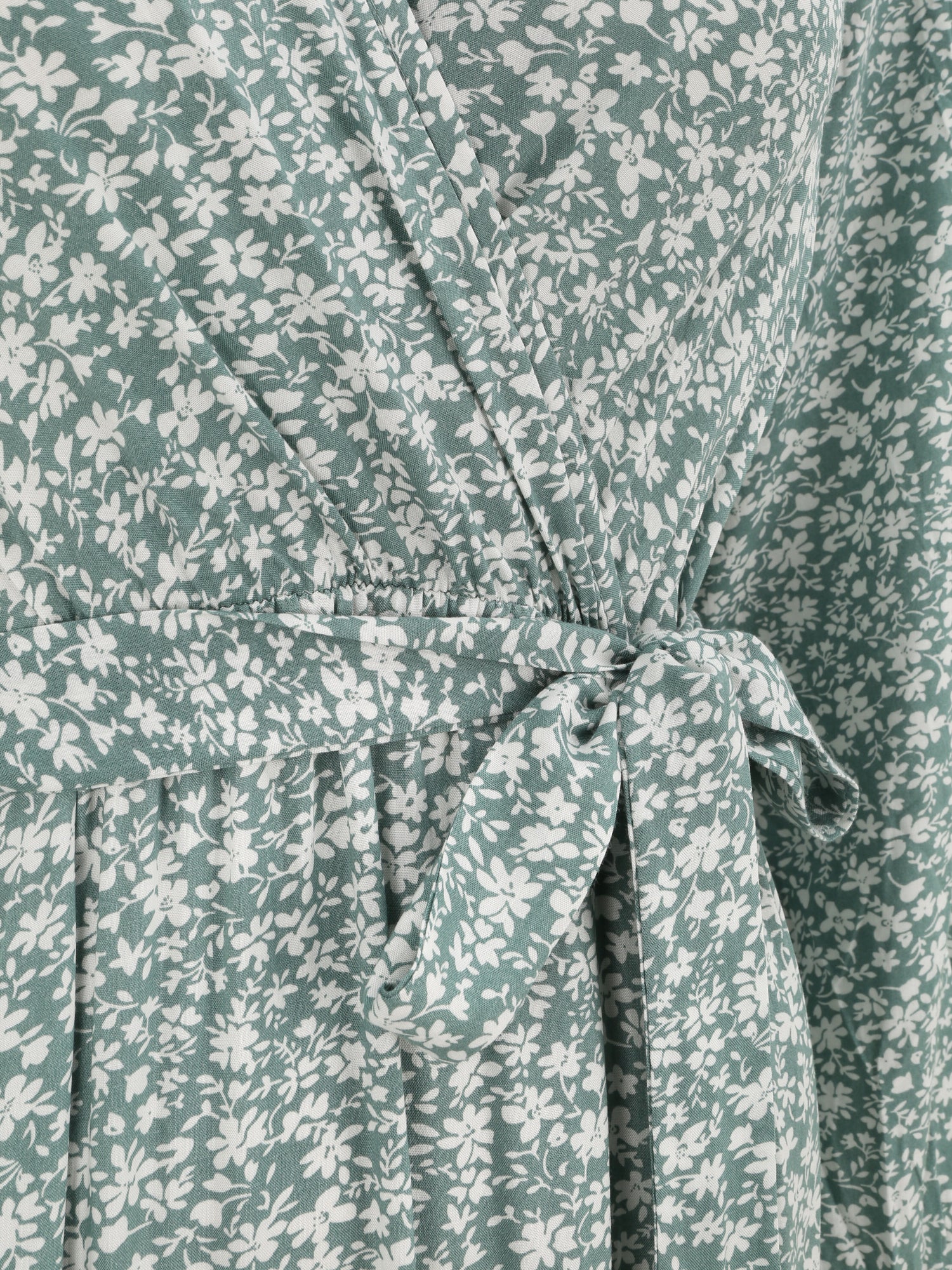 Robe longue à imprimé multi-fleurs - Vert d&