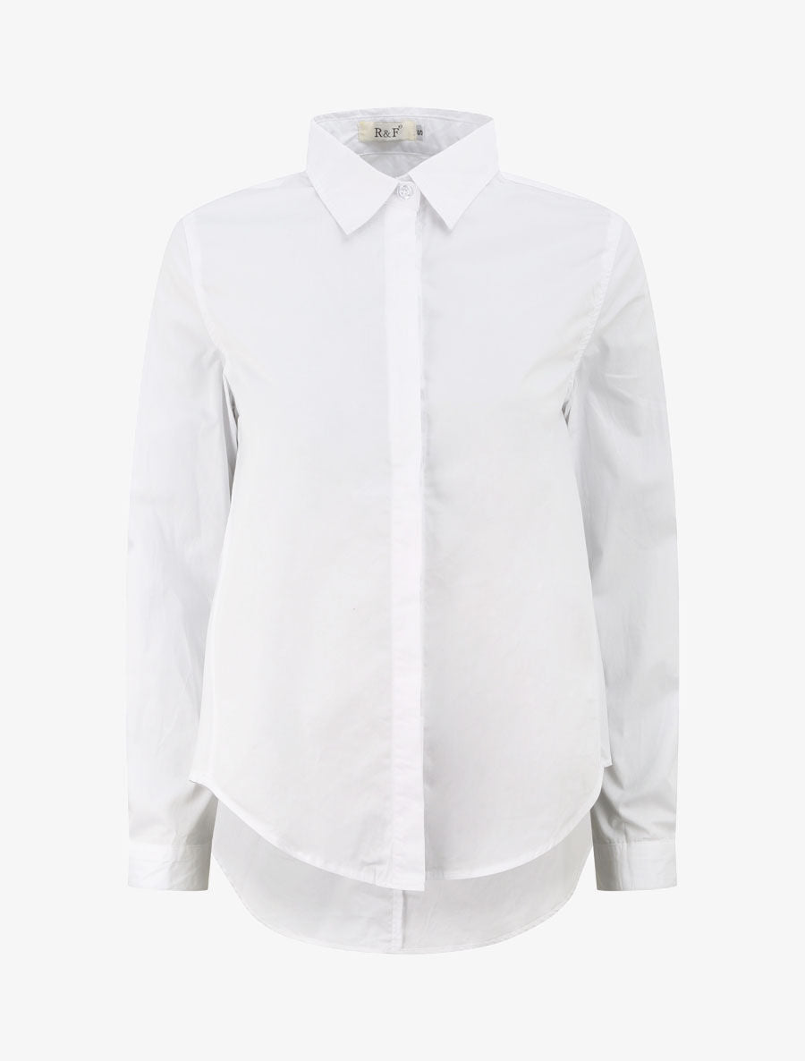Chemise oversize uni - Blanc - 4