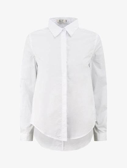 Chemise oversize uni - Blanc - 4