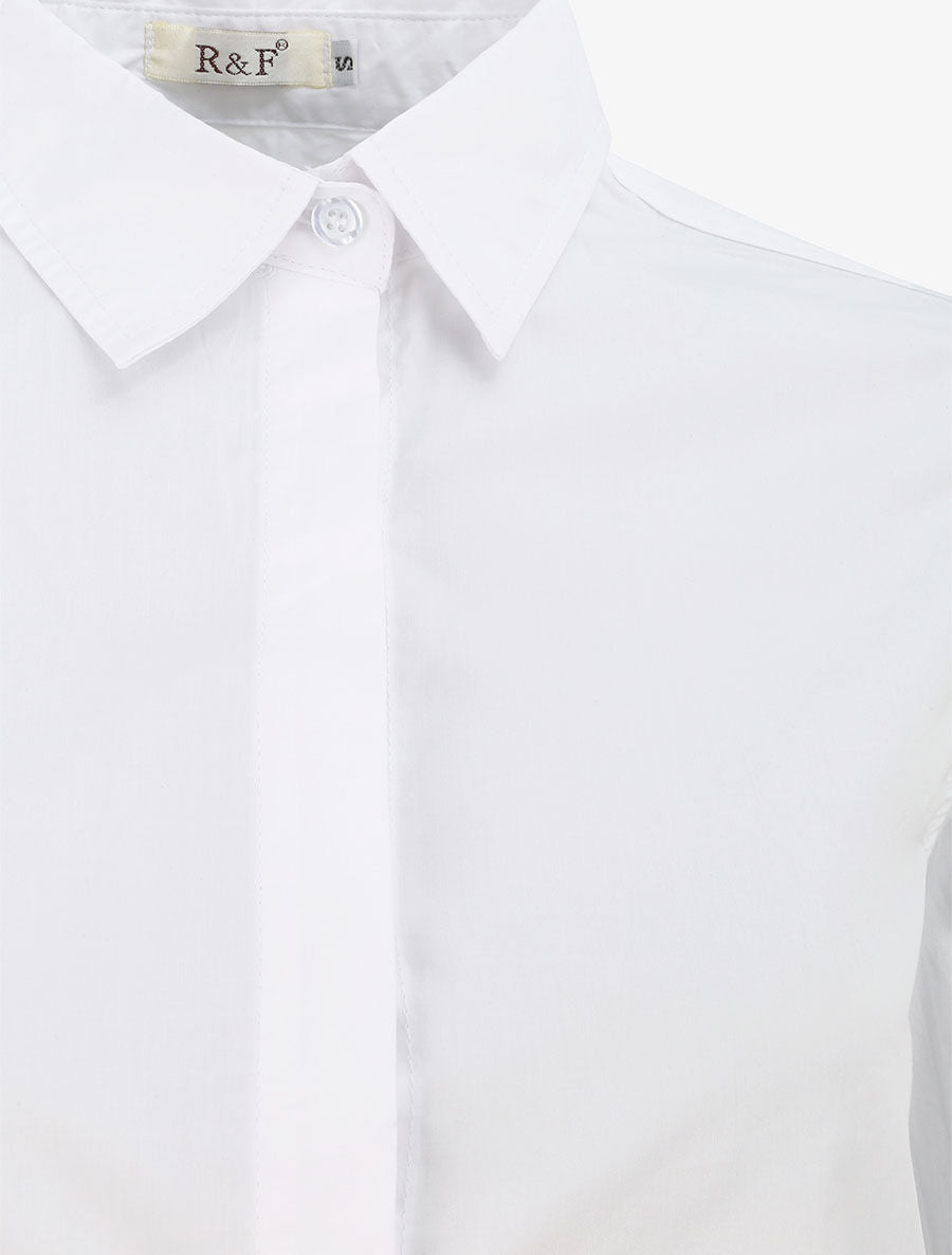 Chemise oversize uni - Blanc - 3