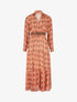 Robe longue à imprimé liberty - Beige - 1