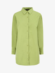 Chemise oversize coupe droite - Vert anis - 1