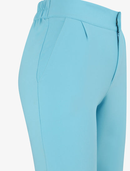 Pantalon fluide élastiquée - Bleu ciel - 3