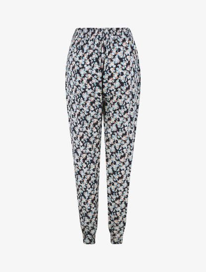 Pantalon harem imprimé floral - Marine - 2