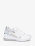 Sneakers compensées et empiècement métal - Blanc - 1