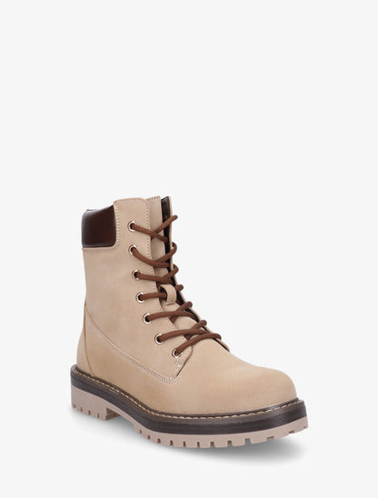 Bottines montantes et zippées - Beige - 2
