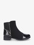 Bottines bi-matière à contrefort élastiqué et effet croco - Noir - 1