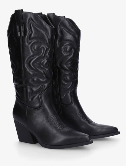 Bottes style santiags - Noir - 4