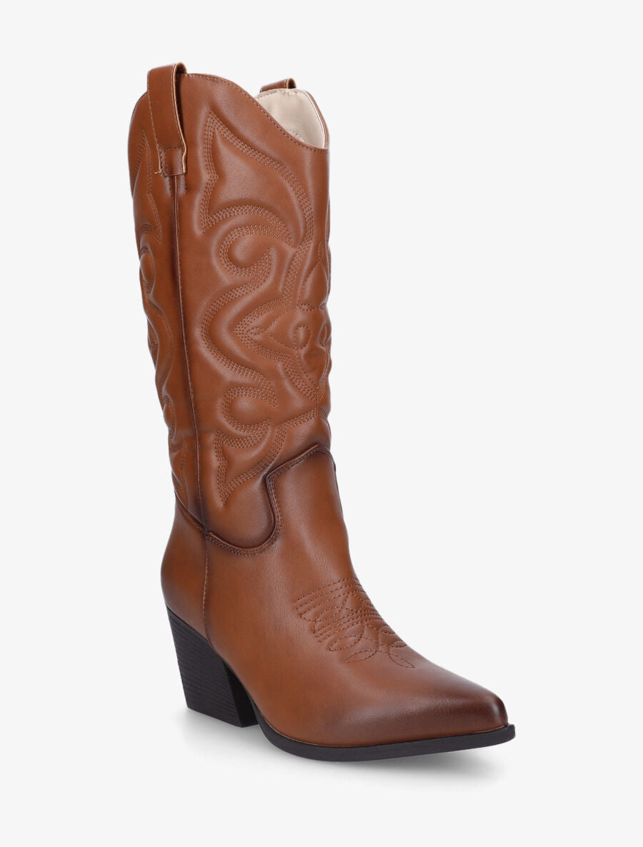 Bottes style santiags - Camel - 2