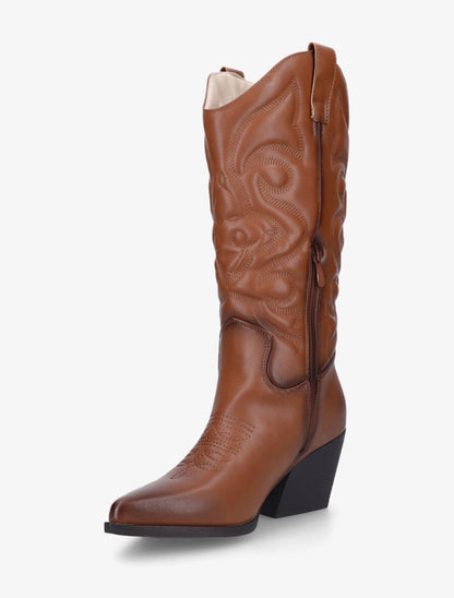 Bottes style santiags - Camel - 3