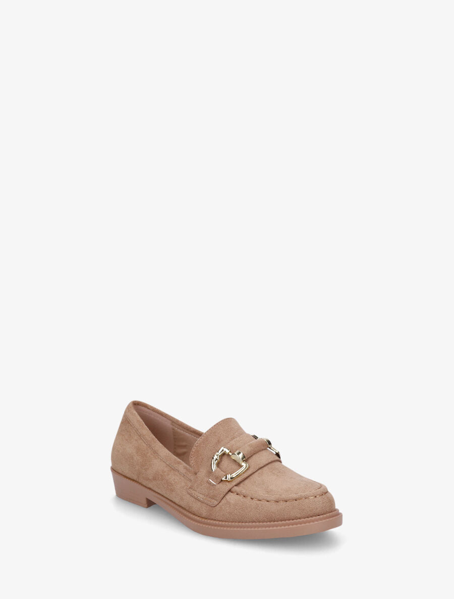 Mocassins unis en suédine - Taupe - 2