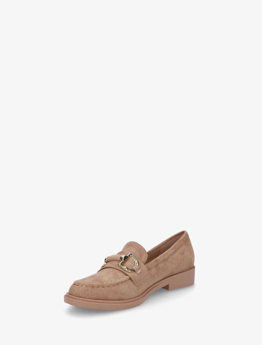 Mocassins unis en suédine - Taupe - 3
