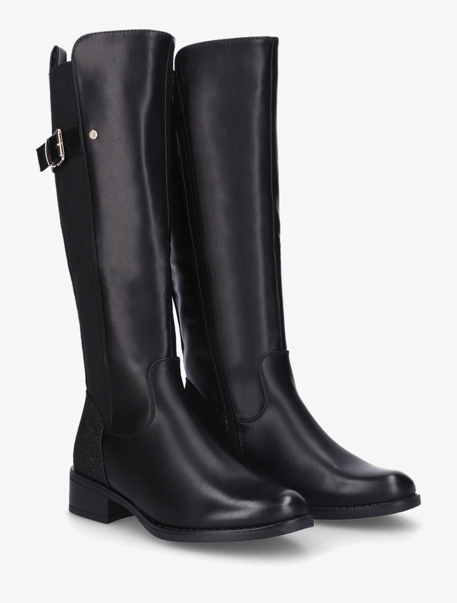 Bottes élastiquées à contrefort pailleté - Noir - 4