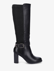 Bottes à contrefort style cotte de maille - Noir - 1