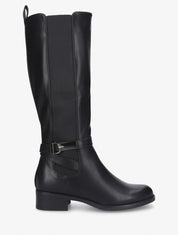 Bottes cavalières en simili - Noir - 5