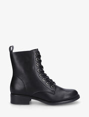 Bottines plates à lacets - Noir - 1
