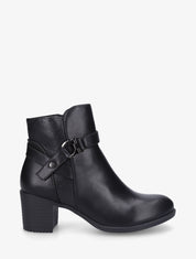 Bottines en simili à empiècement python - Noir - 5
