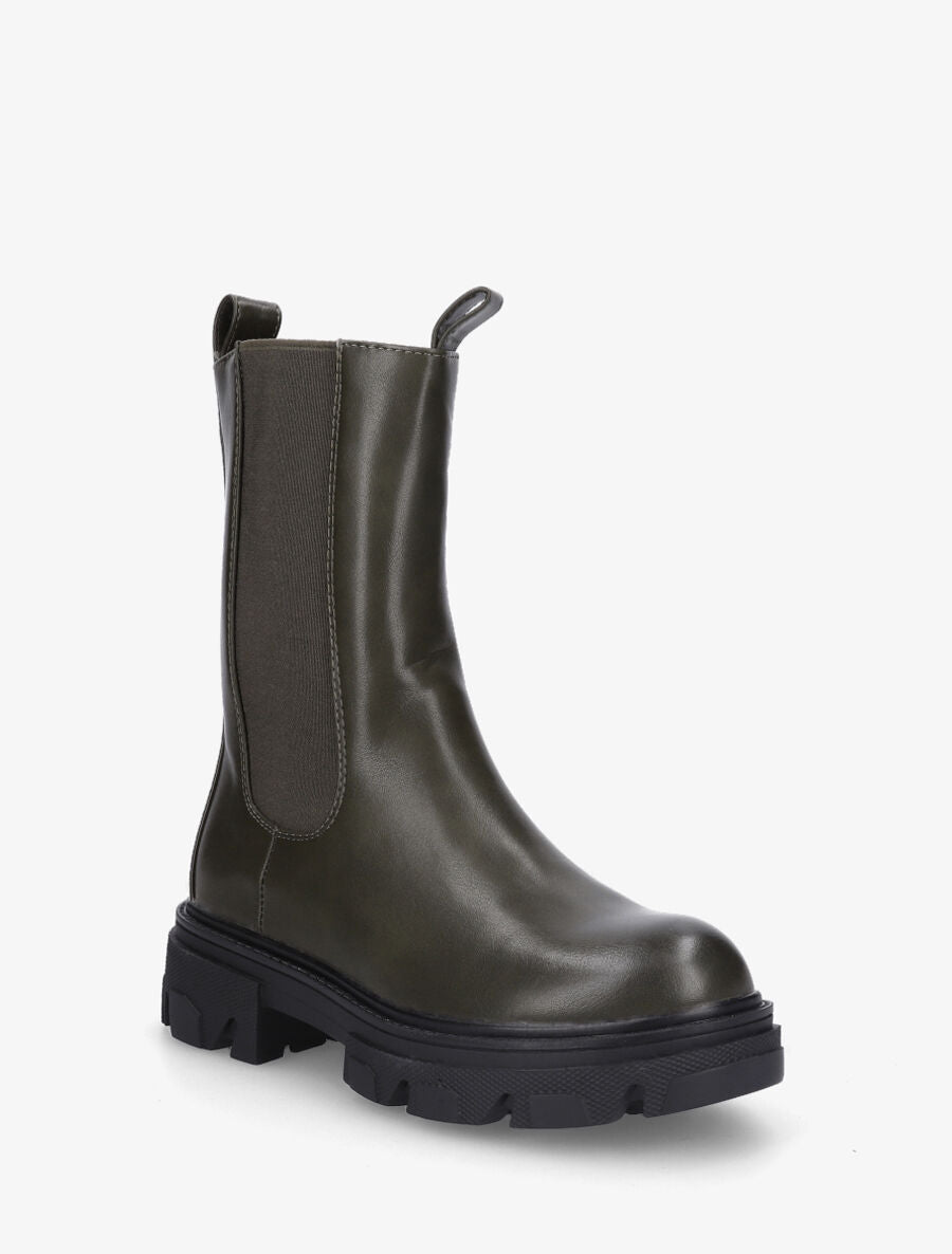 Bottines montantes élastiquées - Kaki - 2