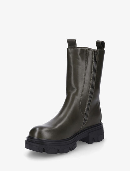 Bottines montantes élastiquées - Kaki - 3