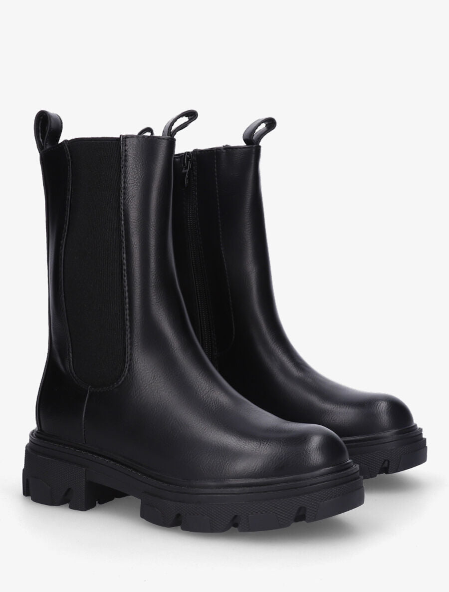 Bottines montantes élastiquées - Noir - 4