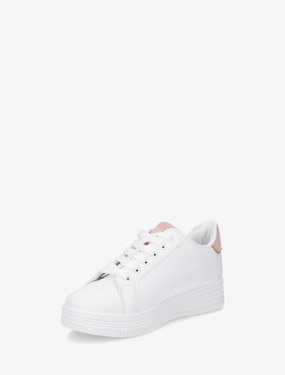 Sneakers à semelle texturée - Rose - 3