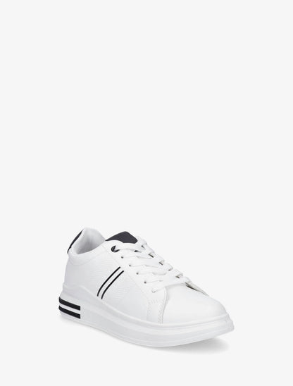 Sneakers à contrefort constratant - Blanc - 2