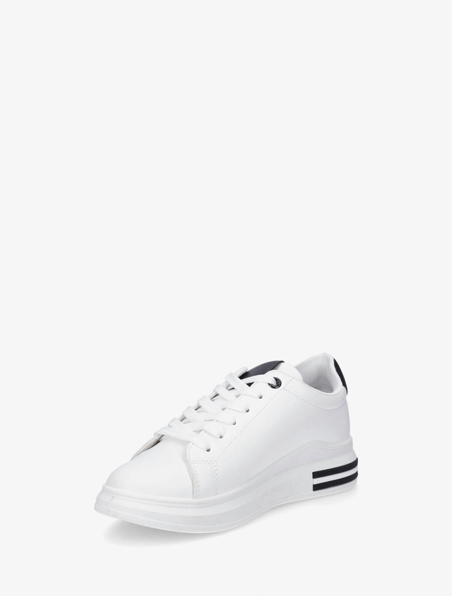 Sneakers à contrefort constratant - Blanc - 3