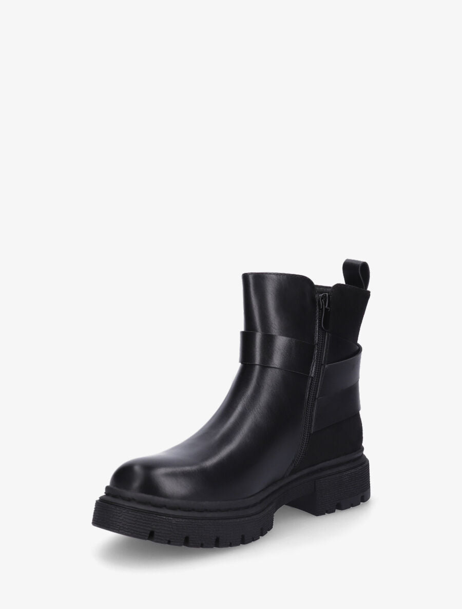 Boots bi-matière à semelle crantée - Noir - 3
