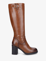 Bottes à talon en simili - Camel - 5