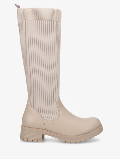 Bottes style chaussettes - Taupe - 5